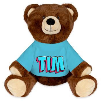 Image du nom : Tim - Nounours RecycelBär® marron - bleu outremer - Devant