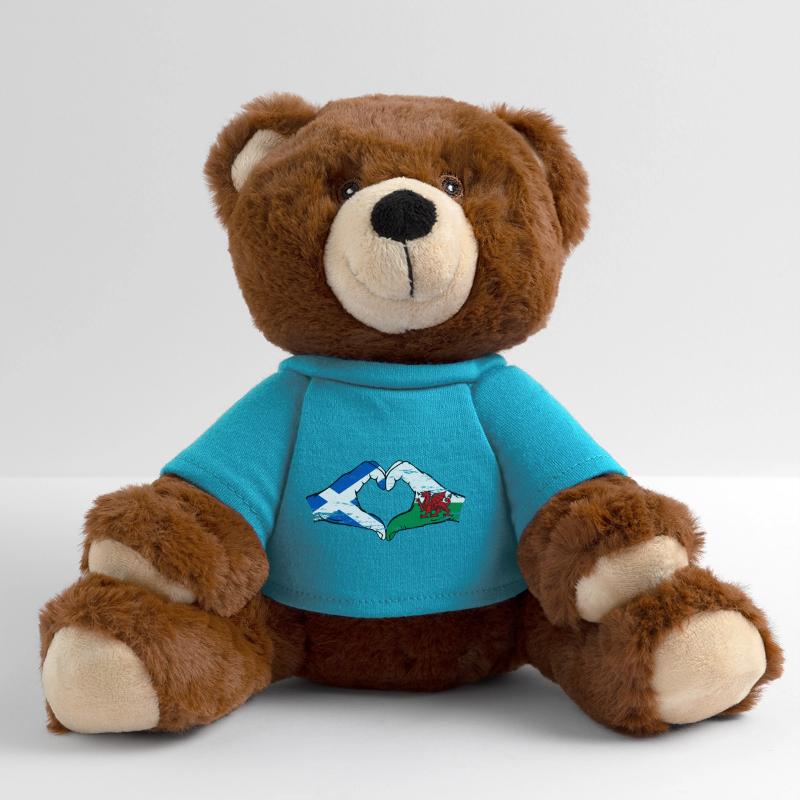 Ecosse Pays de Galles Drapeau Mains Coeur Forme Utilisé Nounours RecycelBär® marron