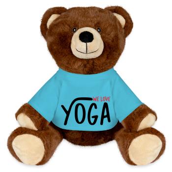 We Love Yoga - Nounours RecycelBär® marron - bleu outremer - Devant