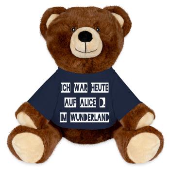 Ich war heute auf Alice D. im Wunderland + - MiniFeet® RecycelBär® Braun - French Navy - Vorne