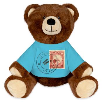 Kiwi stamp - Nounours RecycelBär® marron - bleu outremer - Devant