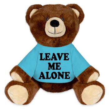 Leave me alone - MiniFeet® RecycelBär® Braun - Atollblau - Vorne