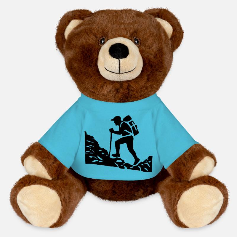 Bergwanderung - MiniFeet® RecycelBär® Braun - Atollblau