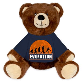 Entwicklung der Bowling Woman Funny Bowler League Gif - MiniFeet® RecycelBär® Braun - French Navy - Vorne