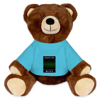 Escape Matrix - MiniFeet® RecycelBär® Teddy Bear Brown - atoll blue - Front