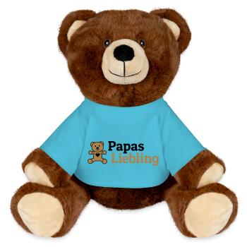 Papas Liebling - MiniFeet® RecycelBär® Braun - Atollblau - Vorne