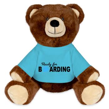 Snowboard - MiniFeet® RecycelBär® Teddy Bear Brown - atoll blue - Front