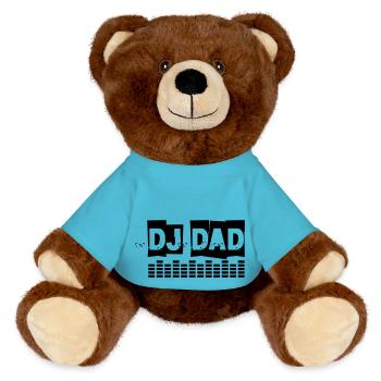 DJ DAD Égaliseur de platine vinyle - Nounours RecycelBär® marron - bleu outremer - Devant