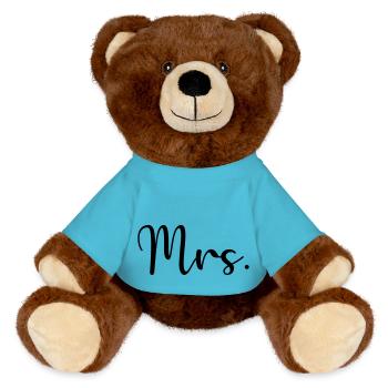Mrs. - MiniFeet® RecycelBär® Braun - Atollblau - Vorne