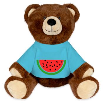 pastèque - Nounours RecycelBär® marron - bleu outremer - Devant