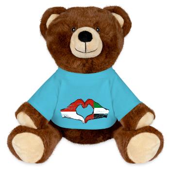 Monaco Drapeau des Émirats Arabes Unis - Nounours RecycelBär® marron - bleu outremer - Devant