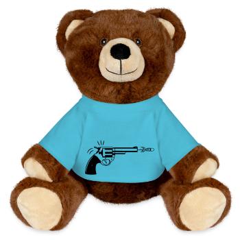 Armes à feu armes - Nounours RecycelBär® marron - bleu outremer - Devant