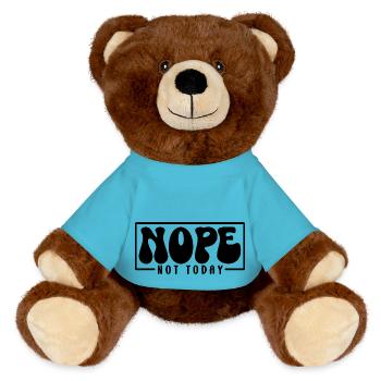 Nope Not Today - MiniFeet® RecycelBär® Braun - Atollblau - Vorne