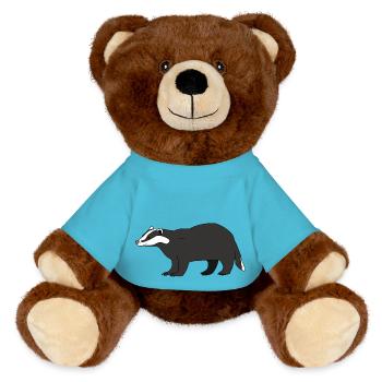 Blaireau - Nounours RecycelBär® marron - bleu outremer - Devant