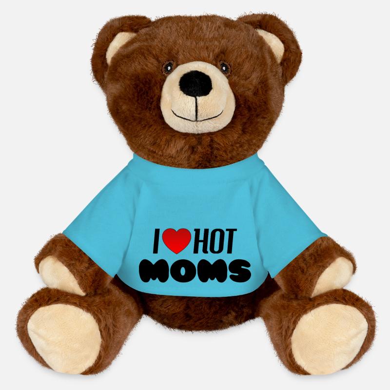 I love hot moms - MiniFeet® RecycelBär® Teddy Bear Brown - atoll blue