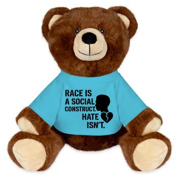 La haine n’est pas une construction sociale - Nounours RecycelBär® marron - bleu outremer - Devant