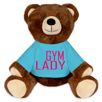 Gym Lady - MiniFeet® RecycelBär® Braun - Atollblau - Vorne