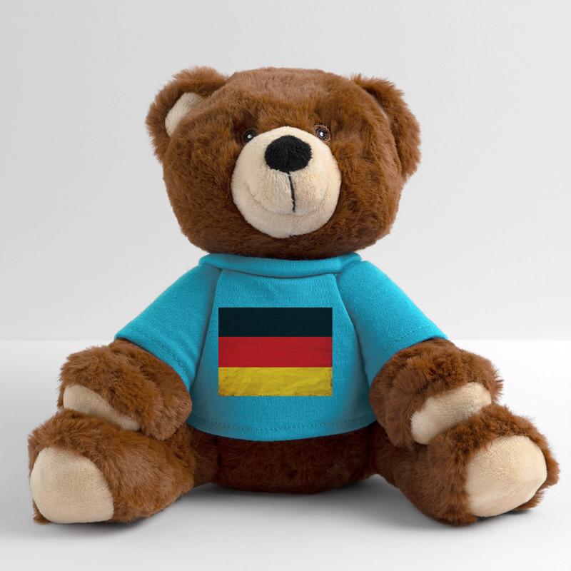 Mask Germany flag as used look MiniFeet® RecycelBär® Teddy Bear Brown