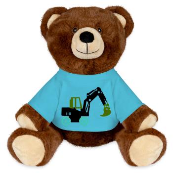 bagger - MiniFeet® RecycelBär® Braun - Atollblau - Vorne