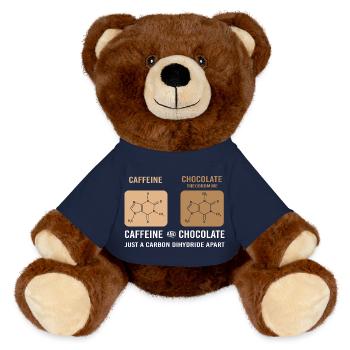 Chemie Wissenschaft Physik Labor Strukturformel - MiniFeet® RecycelBär® Braun - French Navy - Vorne