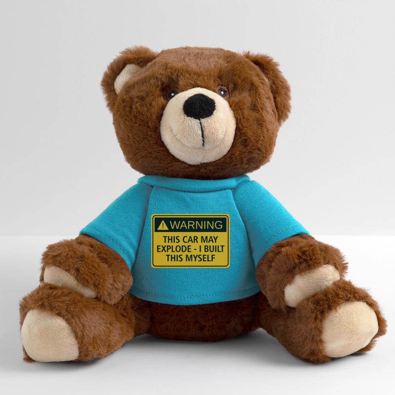 JDM sticker - this car may explode MiniFeet® RecycelBär® Teddy Bear Brown