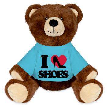 I love shoes - MiniFeet® RecycelBär® Braun - Atollblau - Vorne