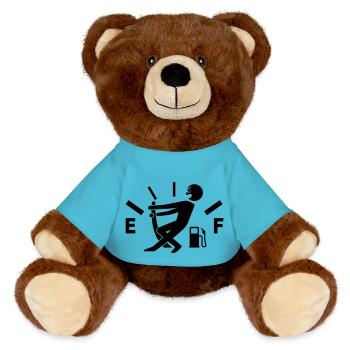 Réservoir vide - pas de carburant - jauge à - Nounours RecycelBär® marron - bleu outremer - Devant