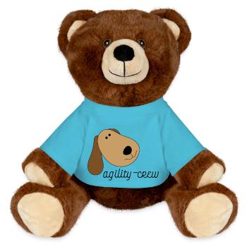 Agility Crew - MiniFeet® RecycelBär® Teddy Bear Brown - atoll blue - Front