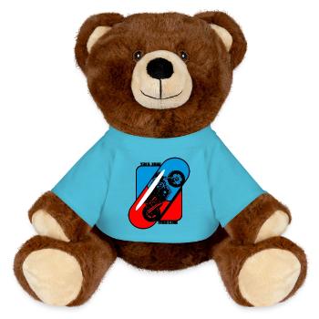 Prenez votre pilule de médecine moto nue - Nounours RecycelBär® marron - bleu outremer - Devant