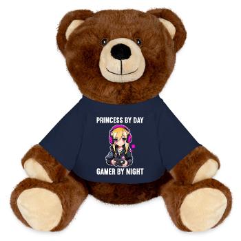 Gaming Console PC Gamer Girl Gamer Girl - MiniFeet® RecycelBär® Teddy Bear Brown - french navy - Front