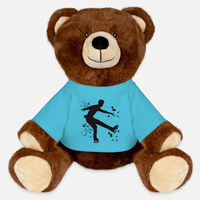 Eiskunstläufer Schlittschuhlaufen Eiskunstlauf - MiniFeet® RecycelBär® Braun - Atollblau