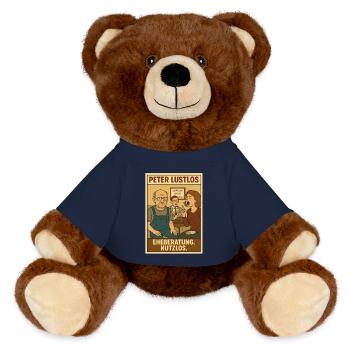 Couple marié en conseil matrimonial - Nounours RecycelBär® marron - bleu marine - Devant