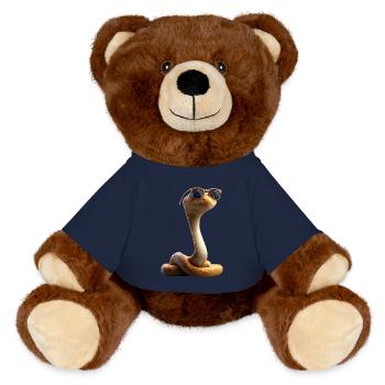 serpent, python, cobra, serpent à sonnettes, serpents - Nounours RecycelBär® marron - bleu marine - Devant