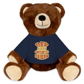Aiden Aiden - MiniFeet® RecycelBär® Teddy Bear Brown - french navy - Front
