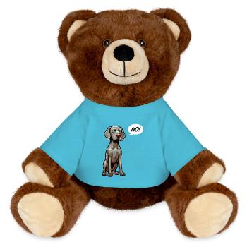 Pas de Weimaraner Weimaraner Amoureux Weimaraner Weimaraner Chien - Nounours RecycelBär® marron - bleu outremer - Devant