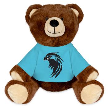 Aigle Oiseau de proie tête - Nounours RecycelBär® marron - bleu outremer - Devant