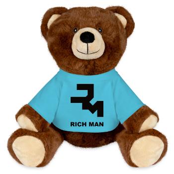 rich man - Nounours RecycelBär® marron - bleu outremer - Devant