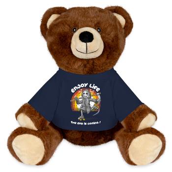 Enjoy life - MiniFeet® RecycelBär® Teddy Bear Brown - french navy - Front