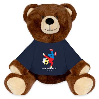 Breakdance B-Boy  - MiniFeet® RecycelBär® Braun - French Navy - Vorne