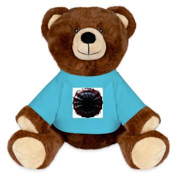 Horror Umbrella - MiniFeet® RecycelBär® Teddy Bear Brown - atoll blue - Front
