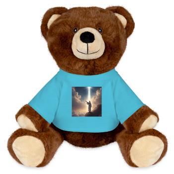 Spiritualité Etoiles Astrologie - Nounours RecycelBär® marron - bleu outremer - Devant