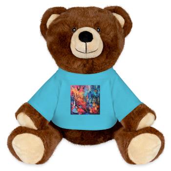 Fairy Tale Night - MiniFeet® RecycelBär® Teddy Bear Brown - atoll blue - Front