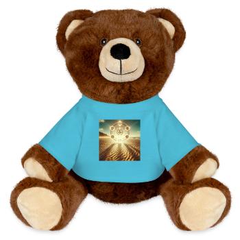 Magic - MiniFeet® RecycelBär® Teddy Bear Brown - atoll blue - Front