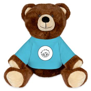 little phiri schmollt - MiniFeet® RecycelBär® Braun - Atollblau - Vorne