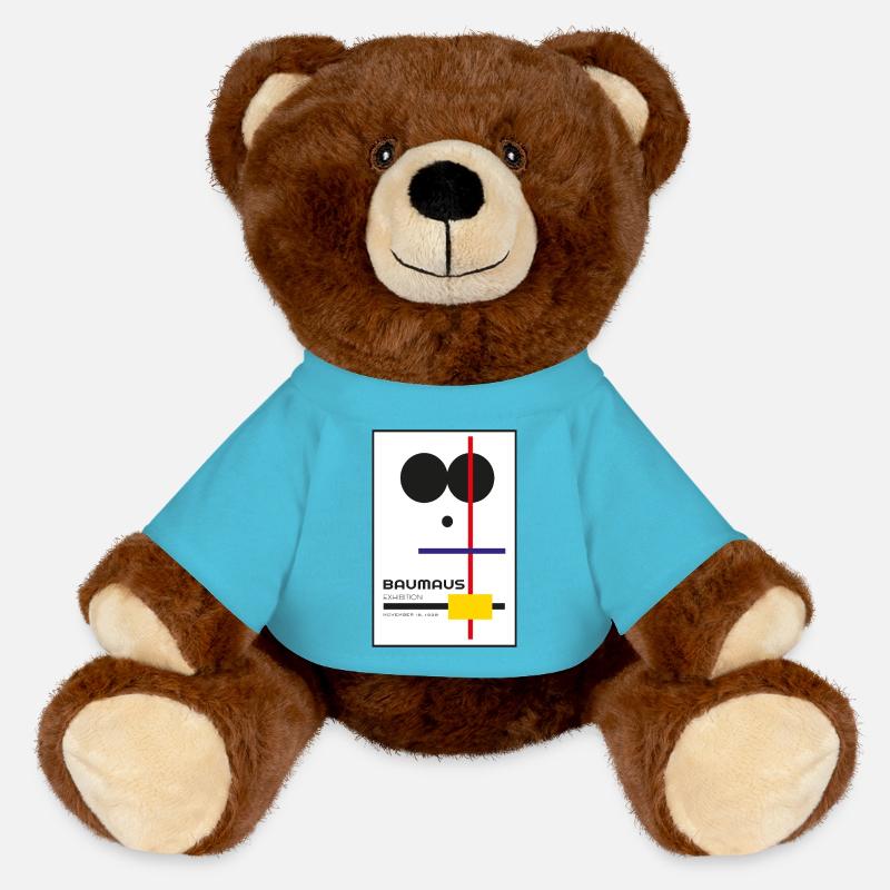 Baubau's Exhibition - MiniFeet® RecycelBär® Teddy Bear Brown - atoll blue
