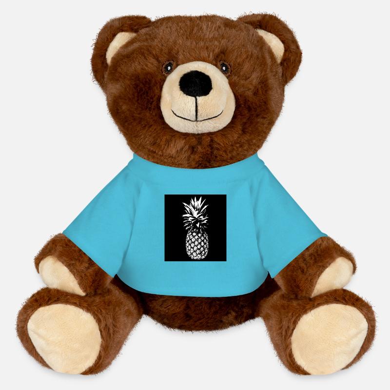 Ananas - MiniFeet® RecycelBär® Braun - Atollblau