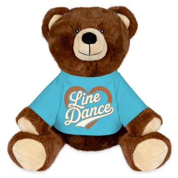 Danse en ligne - Nounours RecycelBär® marron - bleu outremer - Devant