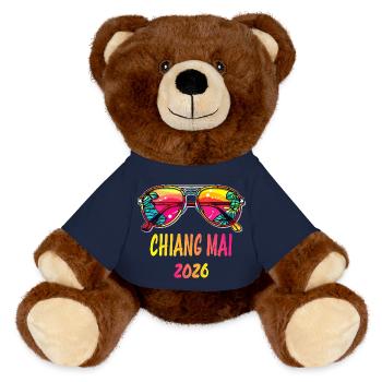 Chiang Mai 2026 Neon Sunglasses - MiniFeet® RecycelBär® Teddy Bear Brown - french navy - Front