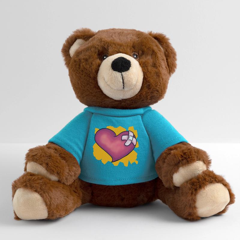 Patched Heart MiniFeet® RecycelBär® Teddy Bear Brown