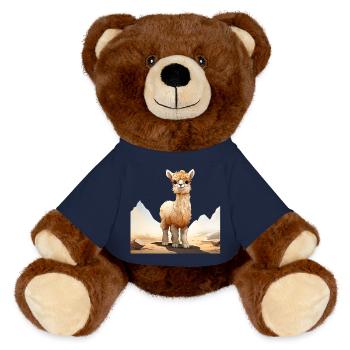 Alpaga au soleil - Nounours RecycelBär® marron - bleu marine - Devant